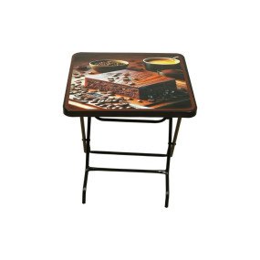 Folding Plastic Coffee Table (Coffee Bean)